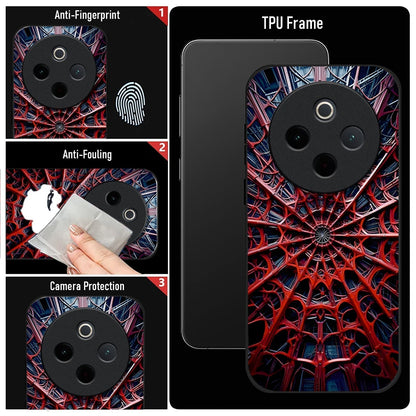 Vivo T4 5G Premium Acrylic Shockproof Glass Back Case (Spider Vault)
