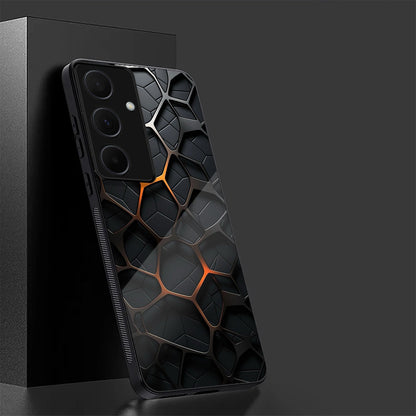 Samsung Galaxy A56 Premium Acrylic Shockproof Glass Back Case (Lava Mesh)