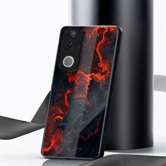 Vivo V50 5G Premium Acrylic Shockproof Glass Back Case (Firestorm)