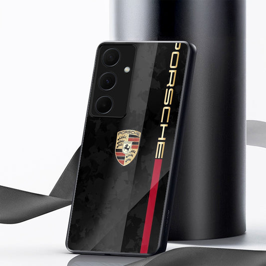 Samsung Galaxy A56 Premium Acrylic Shockproof Glass Back Case (Porsche Elite)