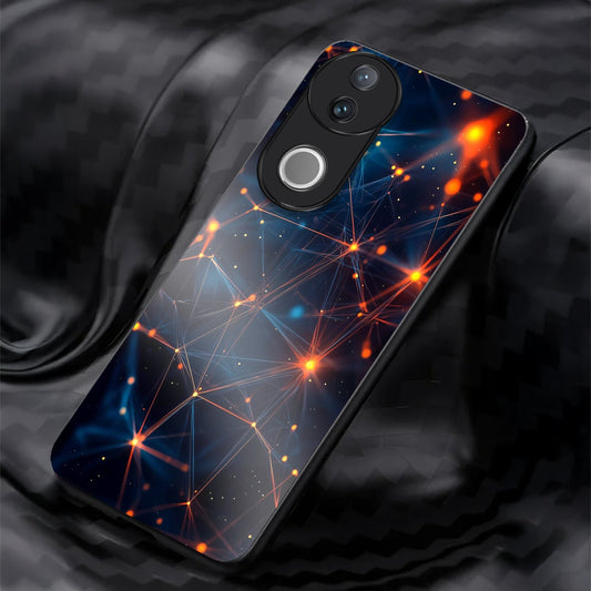 Vivo V50 5G Premium Acrylic Shockproof Glass Back Case (NeonGrid)