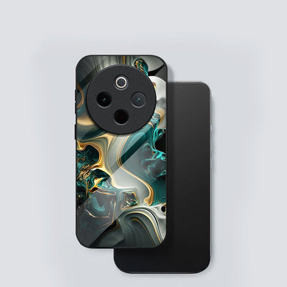 Vivo T4 5G Premium Acrylic Shockproof Glass Back Case (Ocean Ember)