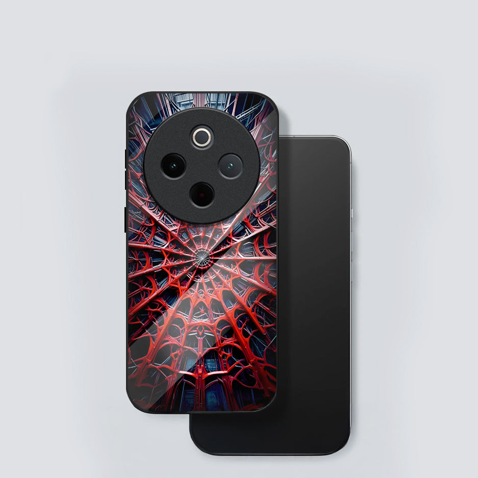Vivo T4 5G Premium Acrylic Shockproof Glass Back Case (Spider Vault)