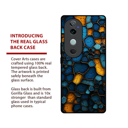 Vivo V40 Pro Luxury UV Printed Anti-Scratch Glass Back Phone Case (Stone)