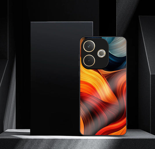 Oppo A5 Pro 5G Premium Acrylic Shockproof Glass Back Case (Velour Swirl)