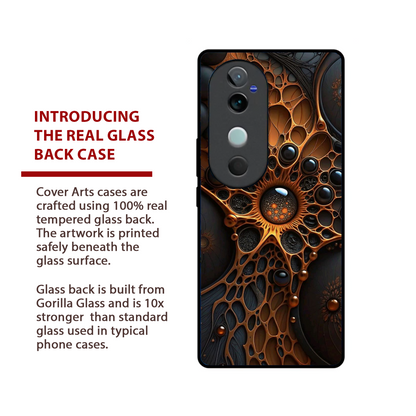 Vivo V40 Pro Luxury UV Printed Anti-Scratch Glass Back Phone Case (Eye Spider)