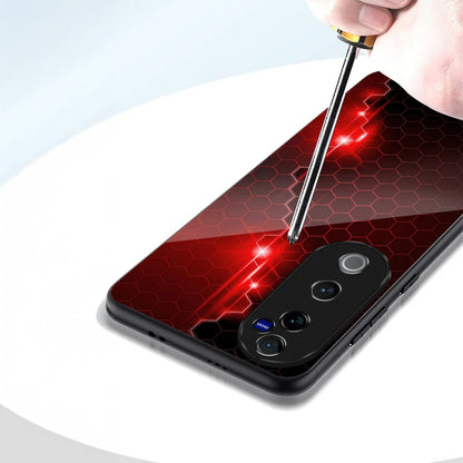 Vivo V40 Pro 5G Premium Acrylic Shockproof Glass Back Case (HexaBeam)