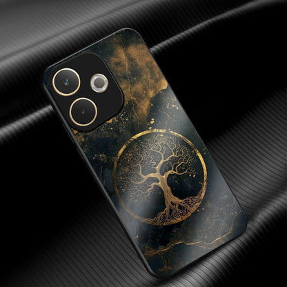 Oppo A5 Pro 5G Premium Acrylic Shockproof Glass Back Case (Eternal Tree)