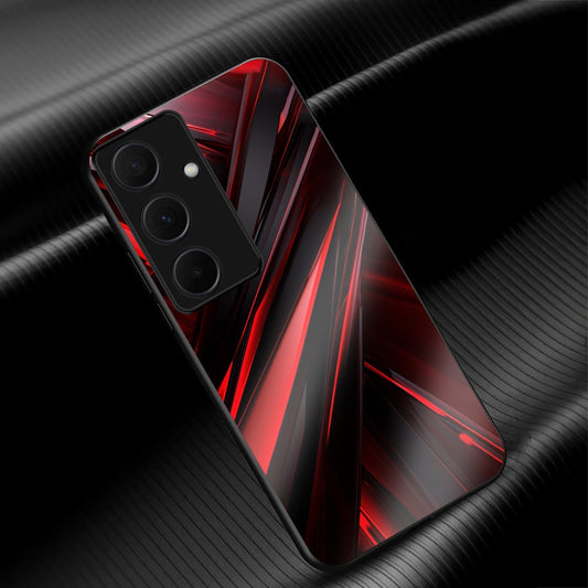 Samsung Galaxy A36 Premium Acrylic Shockproof Glass Back Case (Red Blade)