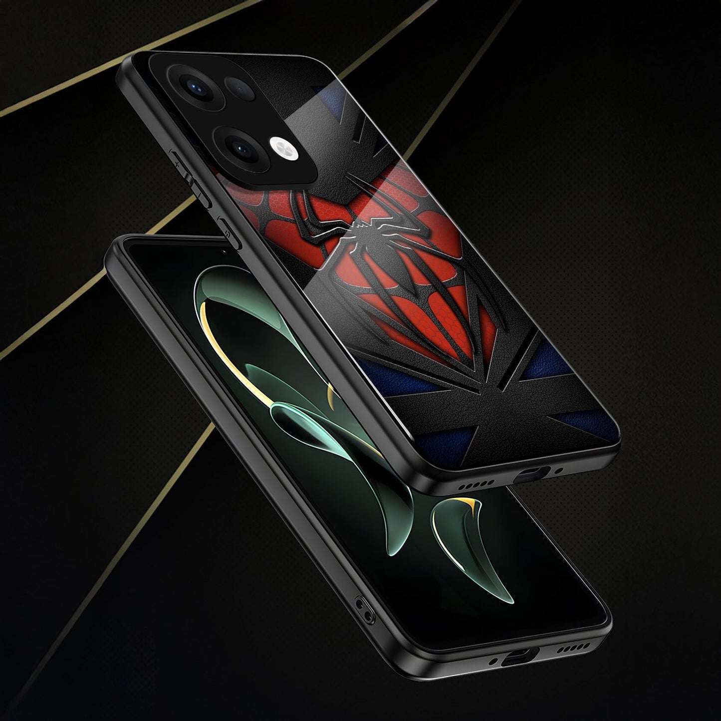 Oppo Reno 13 5G Premium Acrylic Shockproof Glass Back Case (Spider-Man)
