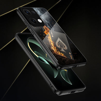 Oppo Reno 13 5G Premium Acrylic Shockproof Glass Back Case (Ace)
