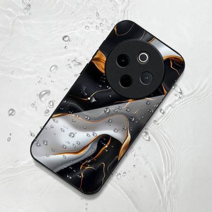 Vivo T4 5G Premium Acrylic Shockproof Glass Back Case (Lava Veins)