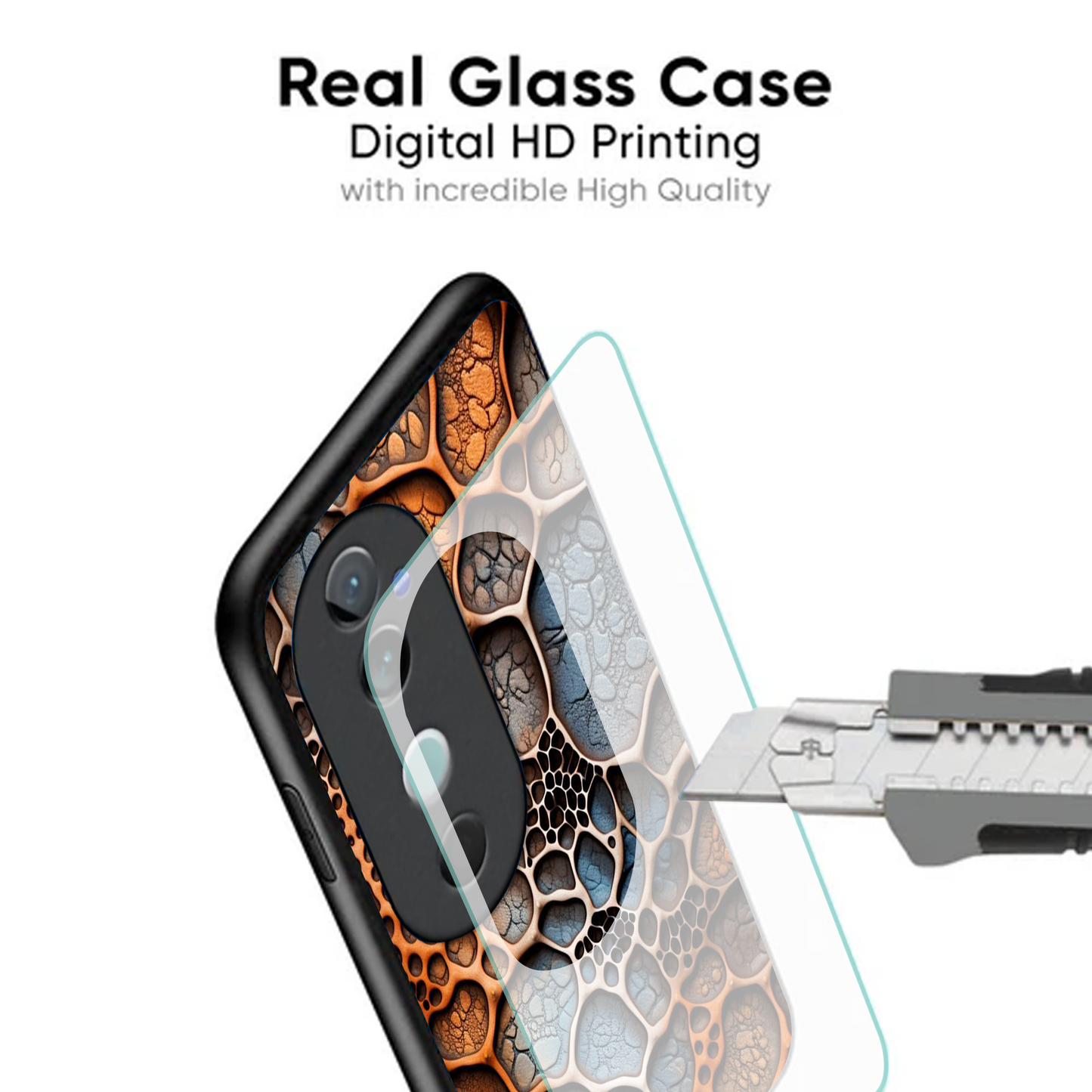 Vivo V40 Pro Luxury UV Printed Anti-Scratch Glass Back Phone Case (Spider)