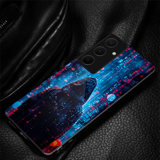 Samsung Galaxy A36 Premium Acrylic Shockproof Glass Back Case (Cyber Shadow)