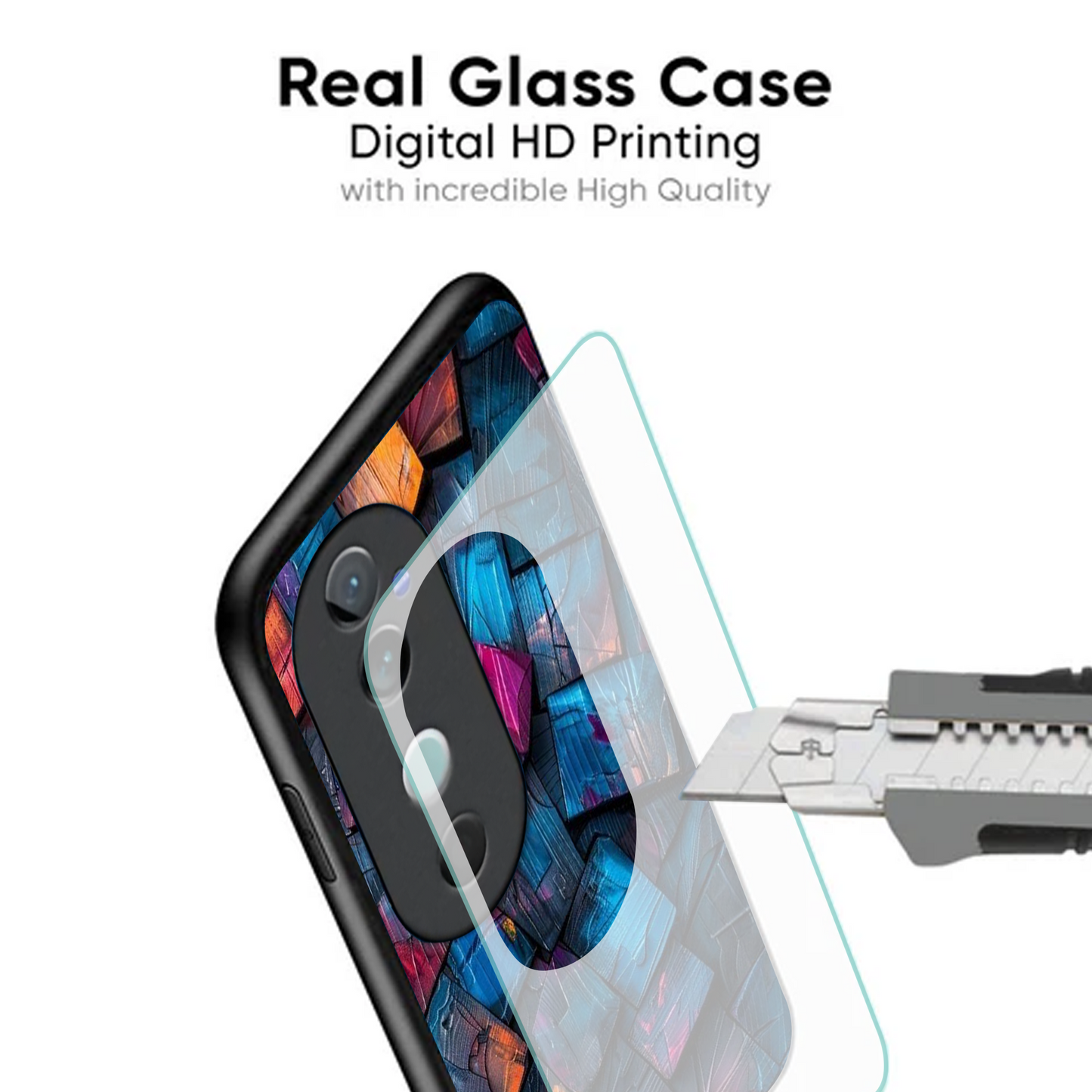 Vivo V40 Pro Luxury UV Printed Anti-Scratch Glass Back Phone Case (Bricks)