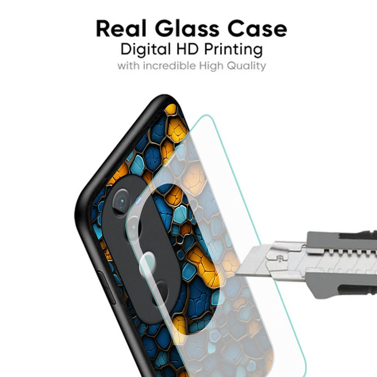 Vivo V40 Pro Luxury UV Printed Anti-Scratch Glass Back Phone Case (Stone)