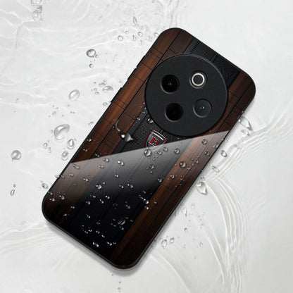 Vivo T4 5G Premium Acrylic Shockproof Glass Back Case (Carbon Oak)