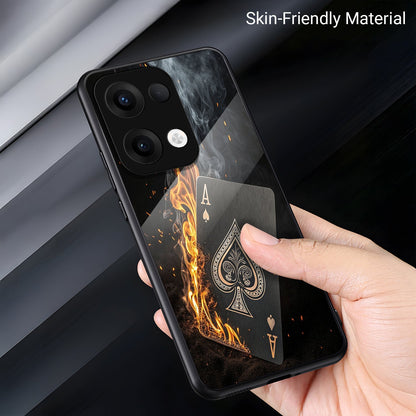 Oppo Reno 13 5G Premium Acrylic Shockproof Glass Back Case (Ace)