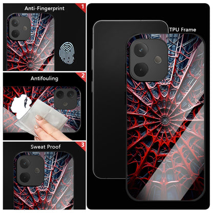 Oppo A5 Pro 5G Premium Acrylic Shockproof Glass Back Case (Spider Vault)