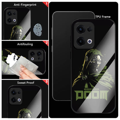 Oppo Reno 13 5G Premium Acrylic Shockproof Glass Back Case (Doctor Doom)
