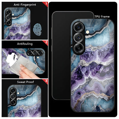 Samsung Galaxy A36 5G Premium Acrylic Shockproof Glass Back Case (Mystic Glacier Marble)