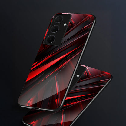 Samsung Galaxy A56 Premium Acrylic Shockproof Glass Back Case (Red Blade)