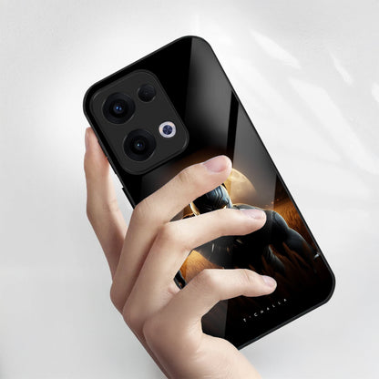 Oppo Reno 13 5G Premium Acrylic Shockproof Glass Back Case (Royal Panther)