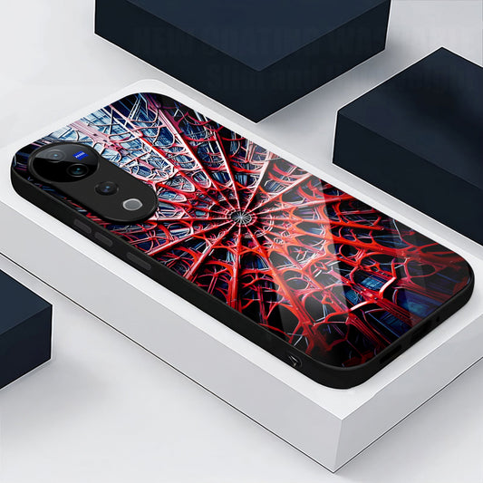 Vivo V40 Pro 5G Premium Acrylic Shockproof Glass Back Case (Spider Vault)