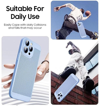iPhone 14/15/16 Pro New Mesh Red Electroplated Precision Heat Dissipation iPhone Case