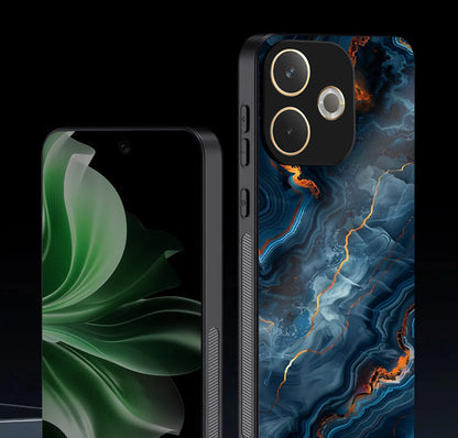 Oppo A5 Pro 5G Premium Acrylic Shockproof Glass Back Case (Crystal Abyss)