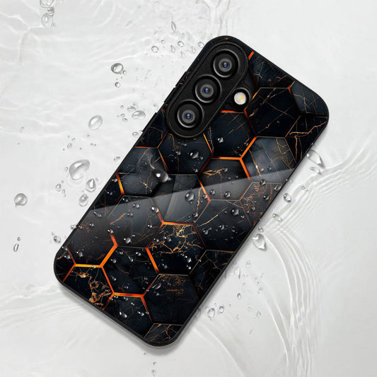 Samsung Galaxy A56 Premium Acrylic Shockproof Glass Back Case (FireGrid)
