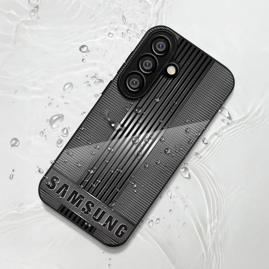 Samsung Galaxy A56 Premium Acrylic Shockproof Glass Back Case (BlackAura)