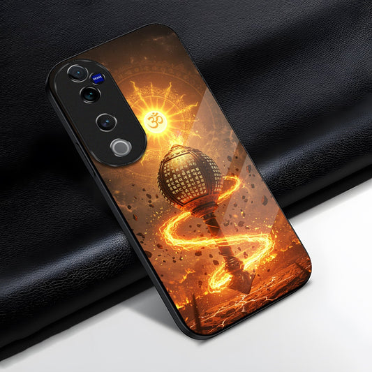 Vivo V40 Pro 5G Premium Acrylic Shockproof Glass Back Case (Divine Flame)