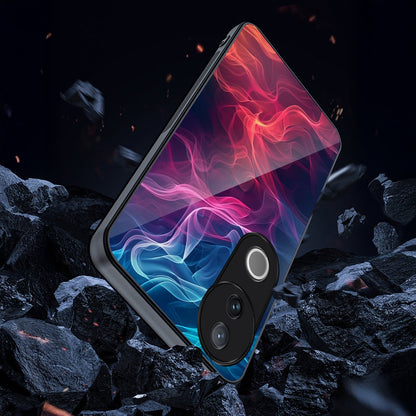 Vivo V50 5G Premium Acrylic Shockproof Glass Back Case (Flame Aura)