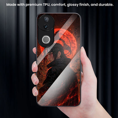 Vivo V50 5G Premium Acrylic Shockproof Glass Back Case (Shadow Flame)