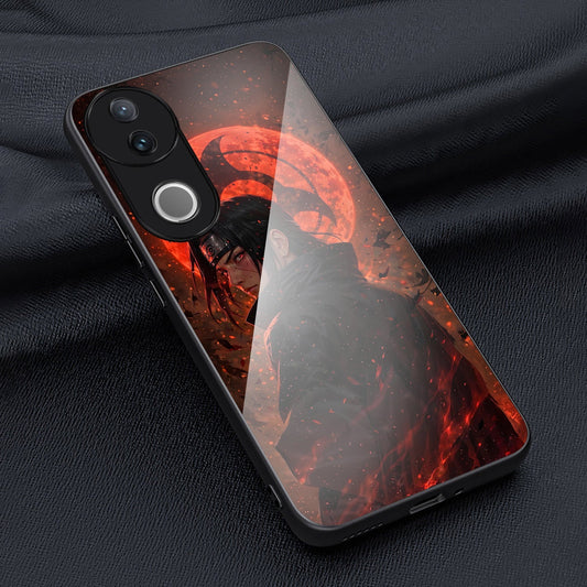 Vivo V50 5G Premium Acrylic Shockproof Glass Back Case (Shadow Flame)