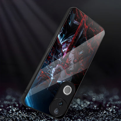 Vivo V50 5G Premium Acrylic Shockproof Glass Back Case (Shadow Blade)