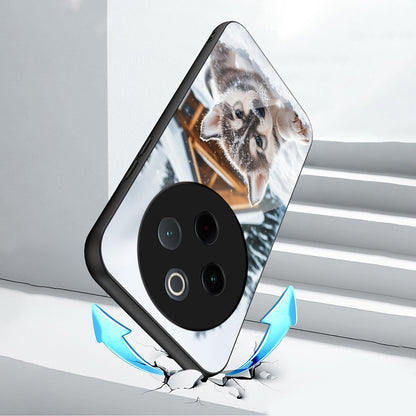 Vivo T4 5G Premium Acrylic Shockproof Glass Back Case (Snow Pup)
