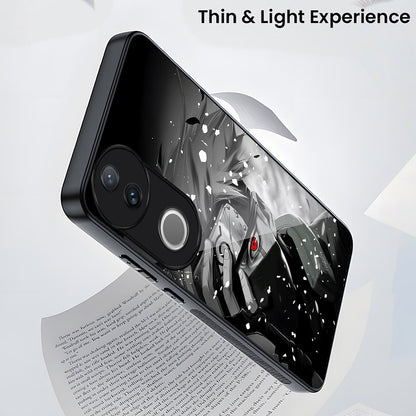Vivo V50 5G Premium Acrylic Shockproof Glass Back Case (Shadow Ninja)