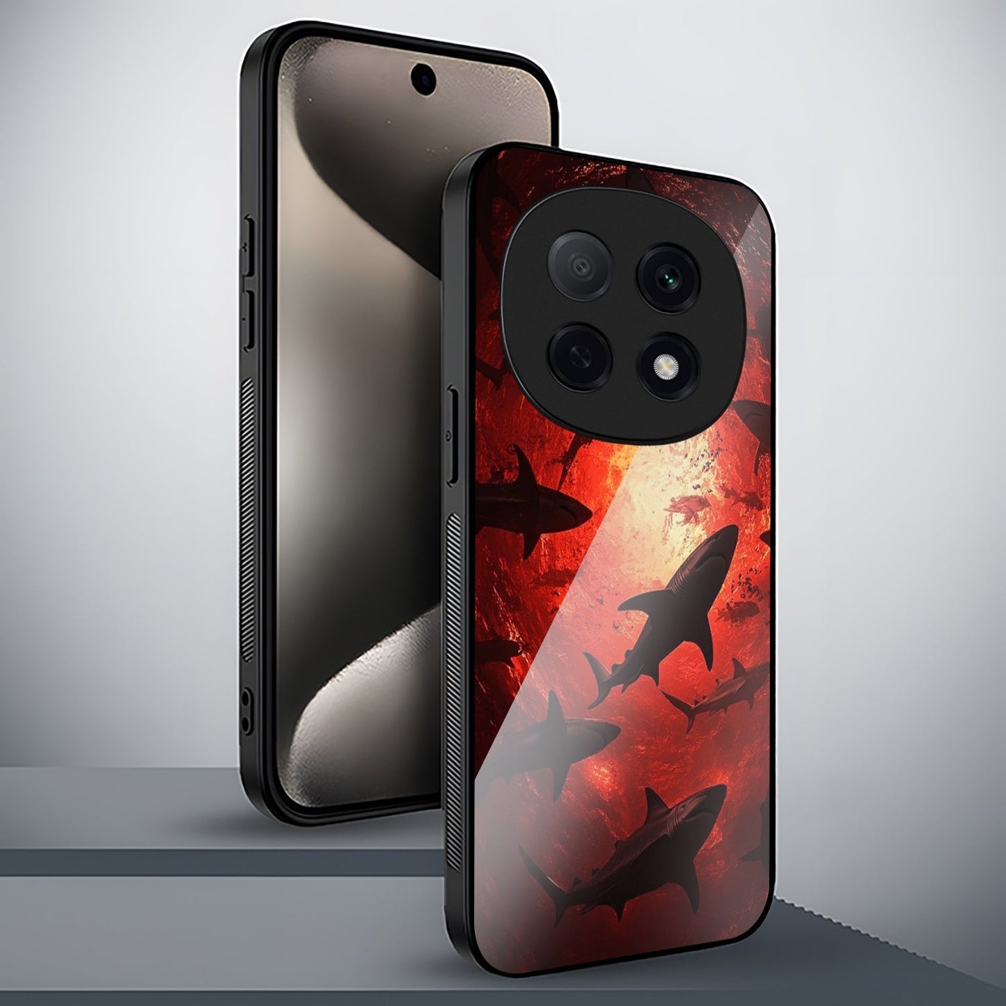 OPPO F29 Pro 5G Premium Acrylic Shockproof Glass Back Case (Sea Terror)