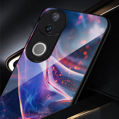 Vivo V50 5G Premium Acrylic Shockproof Glass Back Case (Neon Flow)
