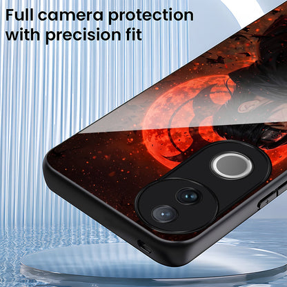 Vivo V50 5G Premium Acrylic Shockproof Glass Back Case (Shadow Flame)