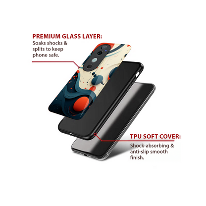 Vivo V40 Pro Luxury UV Printed Anti-Scratch Glass Back Phone Case (Splash)