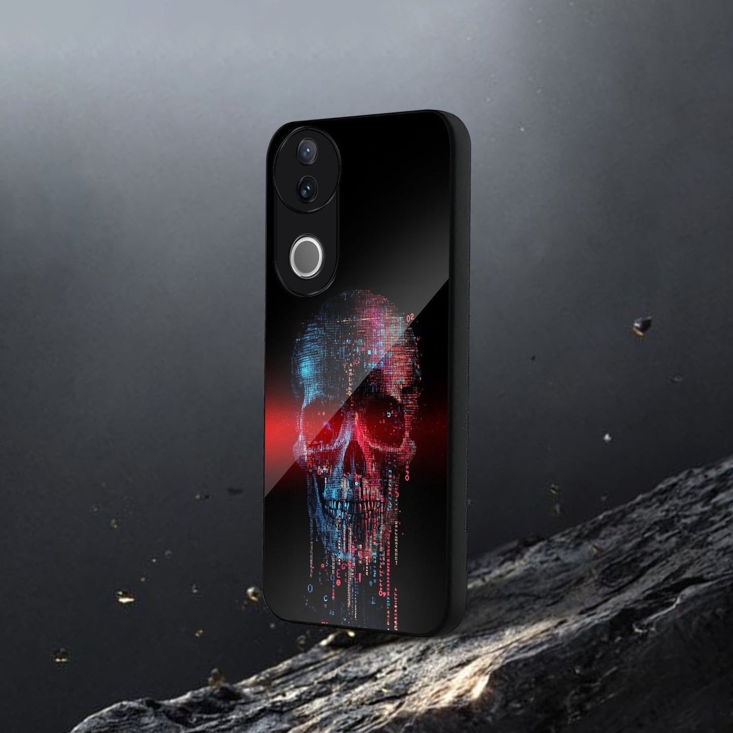 Vivo V50 5G Premium Acrylic Shockproof Glass Back Case (Skull Code)
