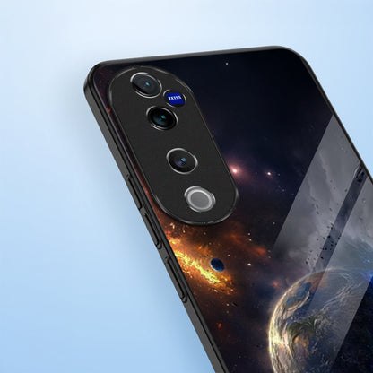 Vivo V40 Pro 5G Premium Acrylic Shockproof Glass Back Case (Universe)