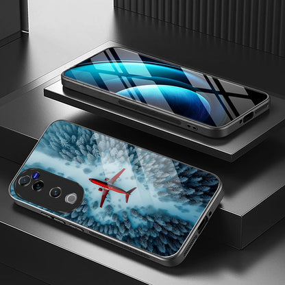Vivo V40 Pro 5G Premium Acrylic Shockproof Glass Back Case (FrostFlight)