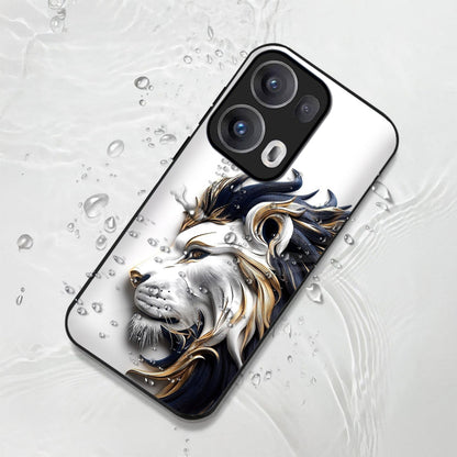 Oppo Reno13 5G Premium Acrylic Shockproof Glass Back Case ( King’s Flow)
