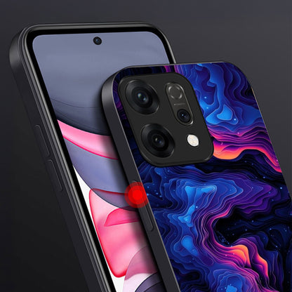 Oppo Reno 14 5G Premium Acrylic Shockproof Glass Back Case (Luminous TopoGlow)
