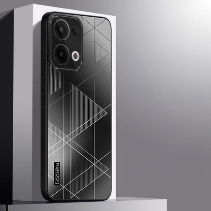 Oppo Reno13 5G Triangle Pattern Matte Back Shockproof Case