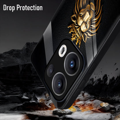 Oppo Reno13 5G Premium Acrylic Shockproof Glass Back Case (Lion King)